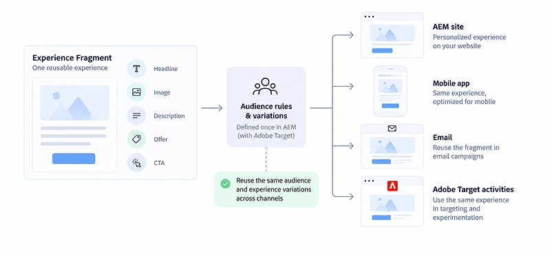 Reusing a personalized Experience Fragment across locations
